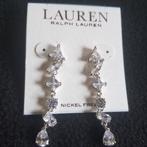 LRL Silver Cubic Zirconia Fashion Earrings
